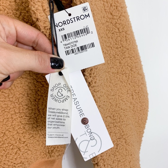 Treasure & Bond Camel Teddy Sweatshirt - Picture 4 of 4